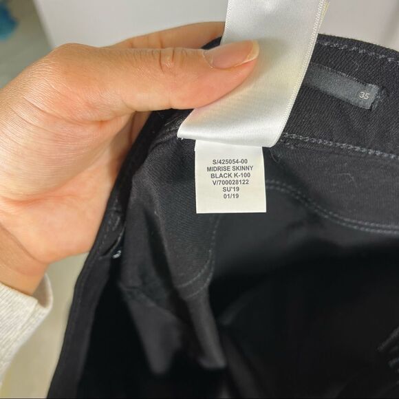 Banana Republic Black Mid Rise Skinny Jeans Size 35 - Picture 5 of 15